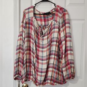 Lane Bryant Plaid Blouse - Size 22/24
